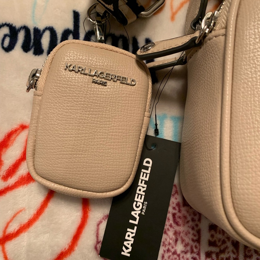 Karl Lagerfeld Paris Beige Crossbody Bag. NWT. - Picture 4 of 16